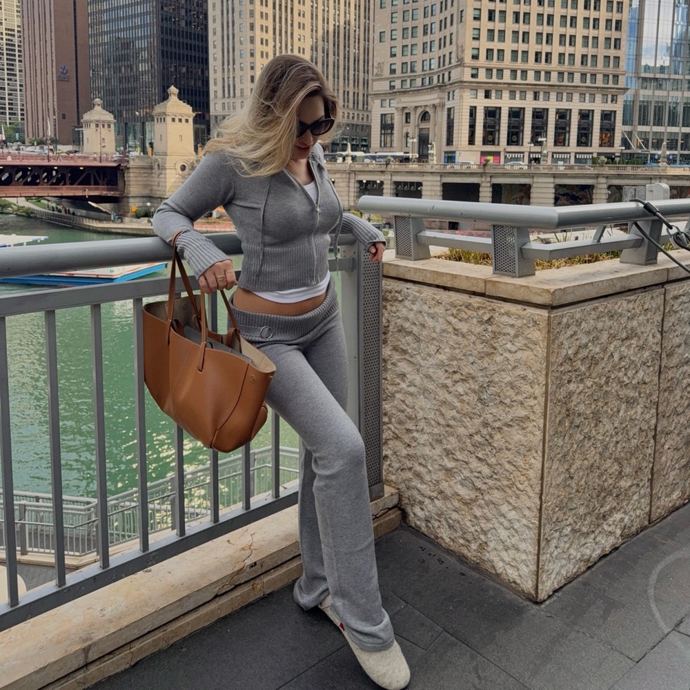 Fashion Nova Gray Two-Piece Set